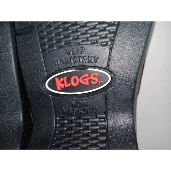 KLOGS Women's Sz 8 M Shoes Burgundy Leather Comfort Walking Embossed Work Clogs - Picture 11 of 13